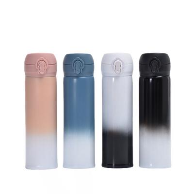 Gradient 304 Stainless Steel Thermos Cup Outdoor Portable Lock Bouncing Cup for Men and Women Couples with Gift Cups.