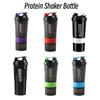 Sport 600ml Gym Protein Shaker Cup Three Layers With Spring Plastic Bottle Mixer