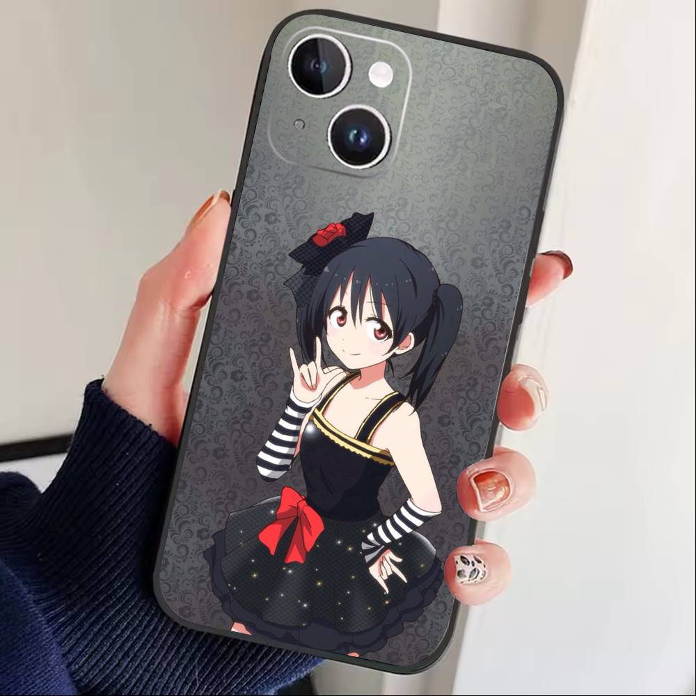 Love Live-Yazawa Nico Phone Case For iPhone 17 16 15 14 13 12 Max Plus Silicone Black Cover