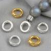 10pcs/20pcs Brass End Bead Tip Double Hole Connector Rings End Caps For Necklace Bracelet Keychain Jewelry Making Accessory