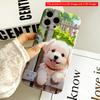 Adorable White Puppy On Wooden Fence with Pink Flowers All Inclusive Film Hard Phone Case, Compatible with iPhone 18 Pro Max 17 16 15 14 13 12 11