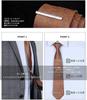 [HISDERN] White Tie, Wedding, Men's Formal Brand, Tie and Pocket Square 3-Piece Set, Plain, Gift, Luxury, Box Included, Business, Celebration,