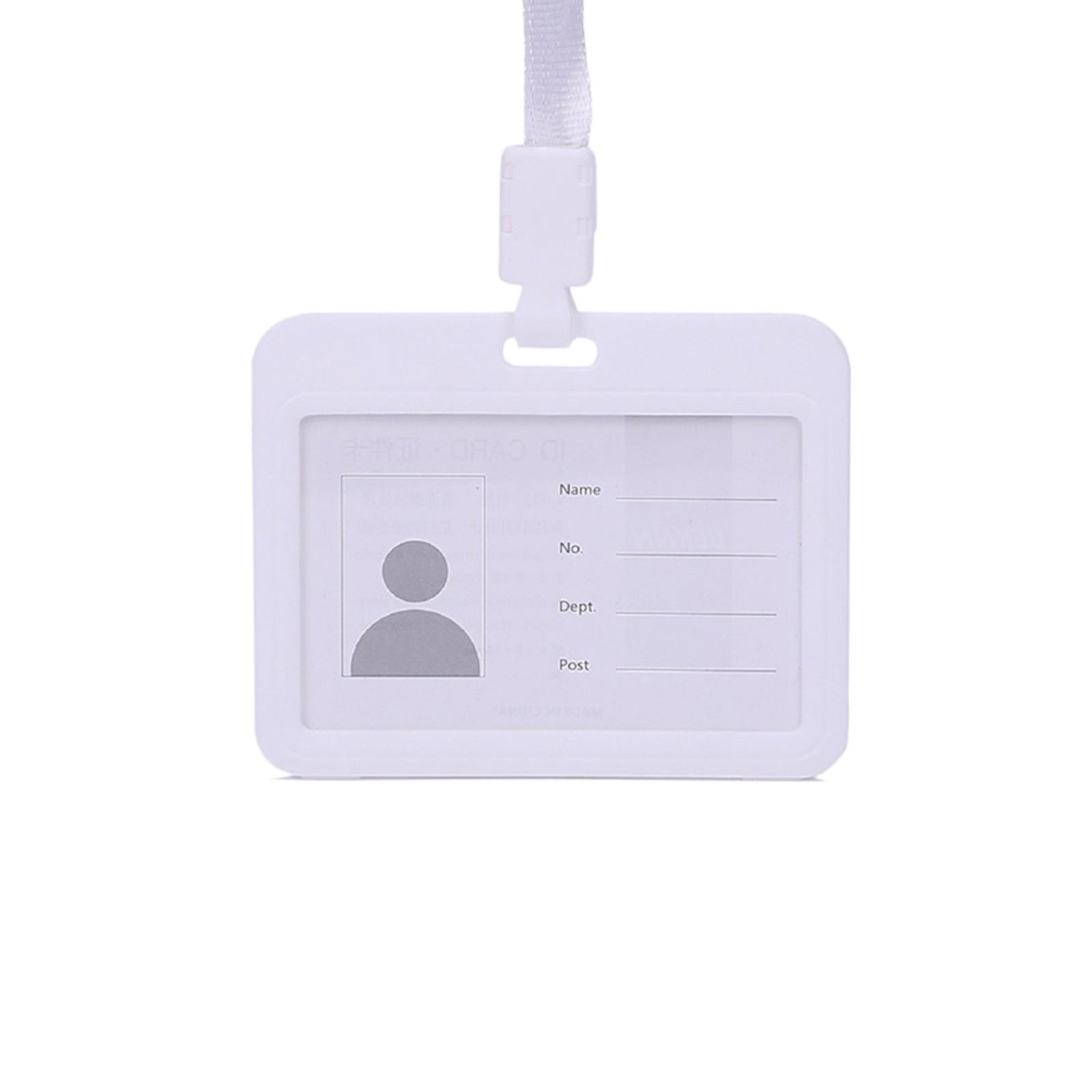 

Office Multipurpose With Lanyard Card Protector Badge Holders Cover Card Sleeve ID Card Holder белый