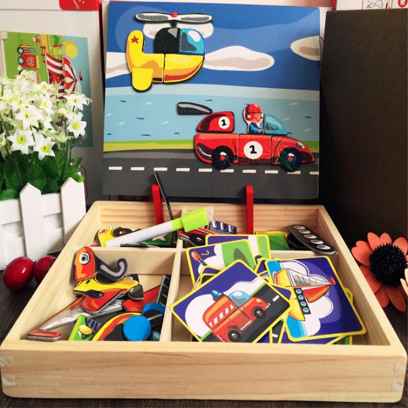 Children'S Early Education Puzzle Five Senses Magnetic Puzzle Magnetic Sticker Dressing 3-6 Years Old Kindergarten Toy Collage