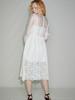 SORRY, TOO MUCH LOVE Pintuck Lace Oganza Dress_White