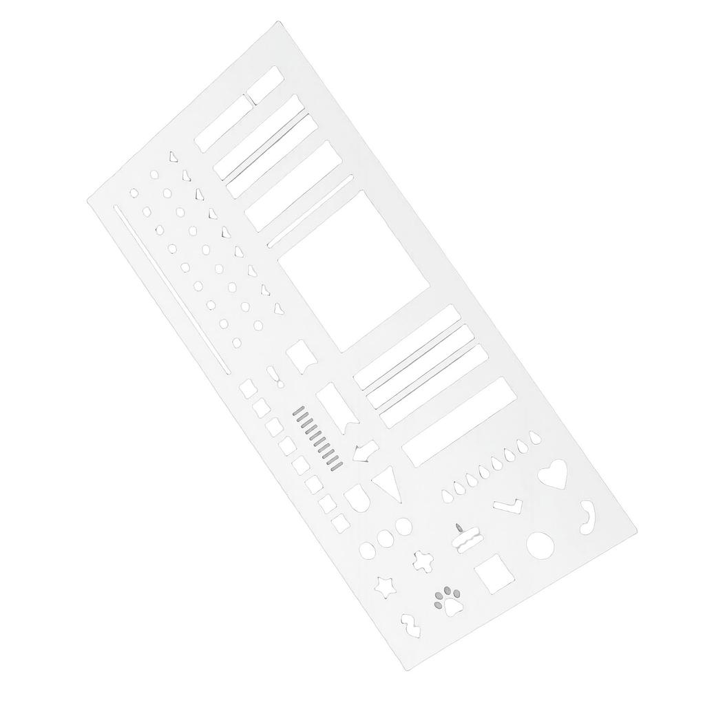 Planner Stencil Plastic Reusable   Flexible Record Template Accurate Drawing Journal Craft Supplies for Schedule Transparent