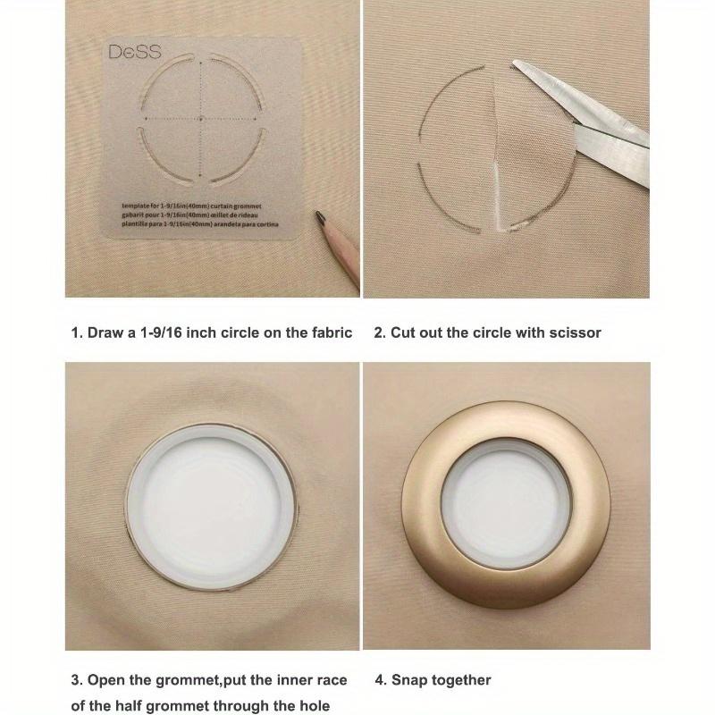 32pcs Vintage Style Curtain Grommets - Low Noise Nanoscale Plastic Eyelet Rings for Roman Shades & Drapery, Durable & Smooth Gliding Design