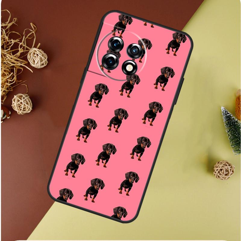 Sausage Dog Love For OnePlus 13 13R 12 12R 11 9 10 Pro 8T 9RT 10T 10R N20 N30 Nord CE 2 3 4 Lite Phone Case