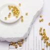 18K Gold Accessory: Shiny Small Solid Copper Round Beads for DIY Handmade Bracelets and Jewelry Spacers
