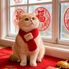 Cat Dog Scarf Cartoon Bear Print Warm Prevent Detachment Pet Neck Scarf for Small Dogs Puppy Kitten New Year's Christmas Gifts