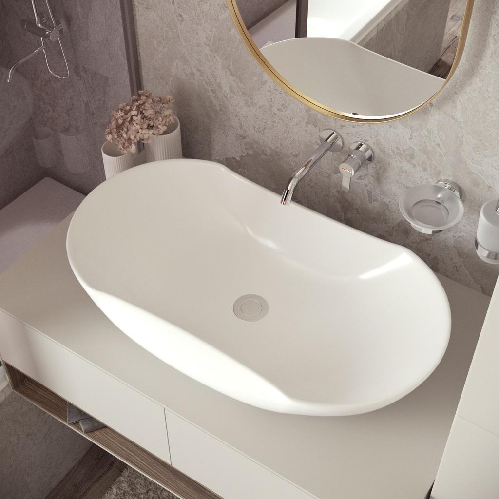 Helmken 57066000 Countertop Washbasin (66x41) White