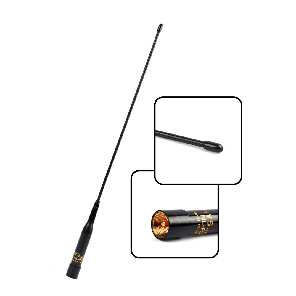 YNIBST 144430MHz Band High Gain Dual-Band Mobile Antenna for Amateur Radio, MP Type Connector, Flexible Car Antenna