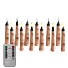 Halloween LED Finger Taper Candles Flameless Flickering Finger Candle Sticks Battery Operated Fake Candles with Remote for Holiday Home Decor