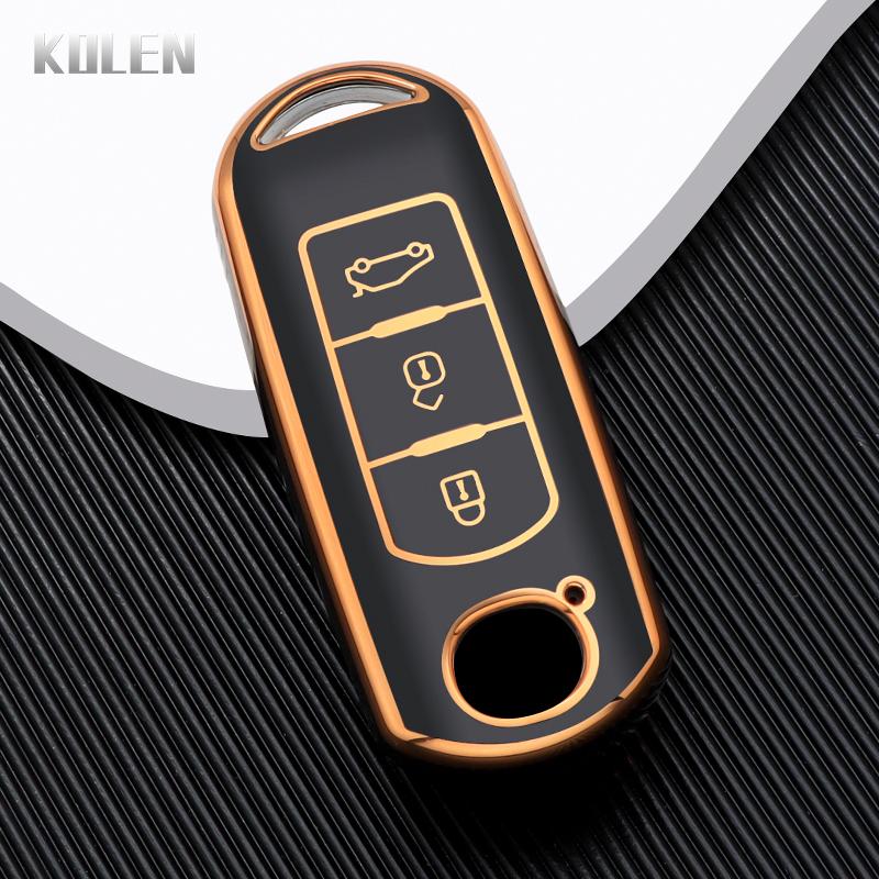 New Tpu Car Remote Key Case Cover Shell For Mazda 2 3 6 Atenza Axela Demio Cx-5 Cx5 Cx-3 Cx7 Cx-9 2 3 4 Buttons Protected Fob