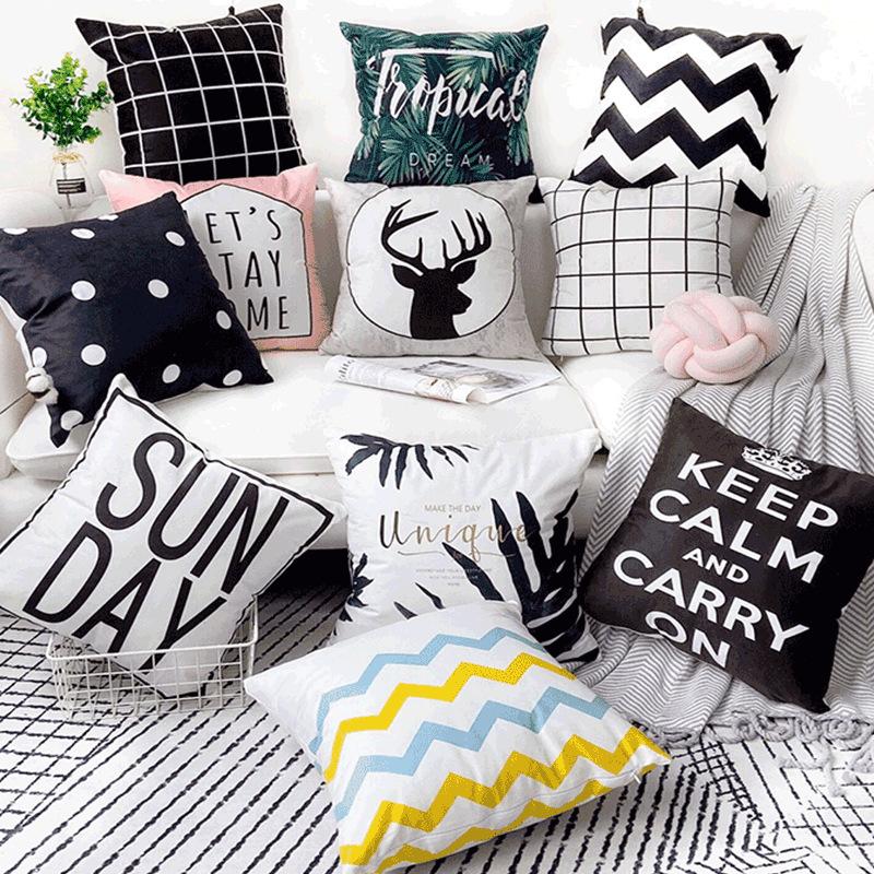 Nordic Ins Ultra-short Velvet Pillow Case Home Pillow Cushion Cover