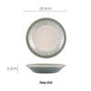 XuanRun Ceramic Blue Embossed Dinnerware Set