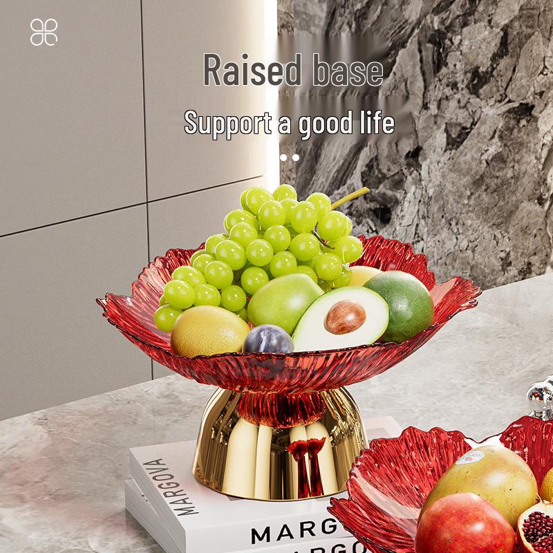 Elegante Bloemen Fruitschaal met Hoge Voet - Stijlvolle Decoratieve Dessert- & Snackserveerschaal voor Woonkamer