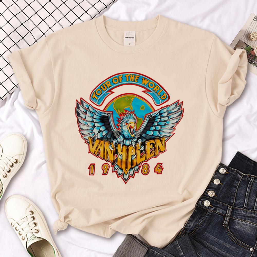 Van Halen tshirts Women summer Japanese streetwear tshirts girl y2k clothing S