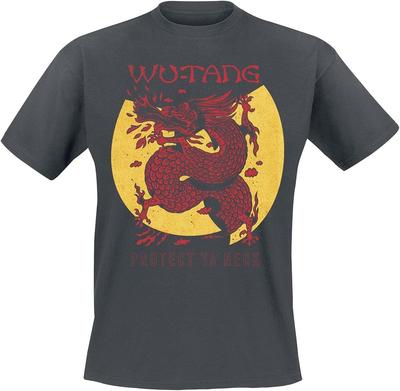 Wu Tang Clan T Shirt Inferno Logo Official Mens Charcoal Grey Size M