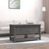 Day and Night - Day and Night Solid Gray Pine Wood Coffee Table 102x49x55 Cm