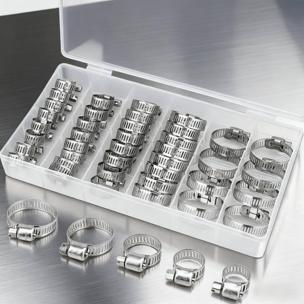 

Adjustable automotive hose clamp, American style strong clamp combination joint clamp ring, suitable for industrial, automotive