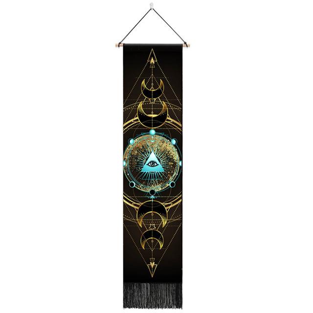 Seven Chakra Tapestry Vertical Wall Hanging Tree of Life Tapestry Tassel Yoga Meditation Tapestry for Bedroom Living Decoration