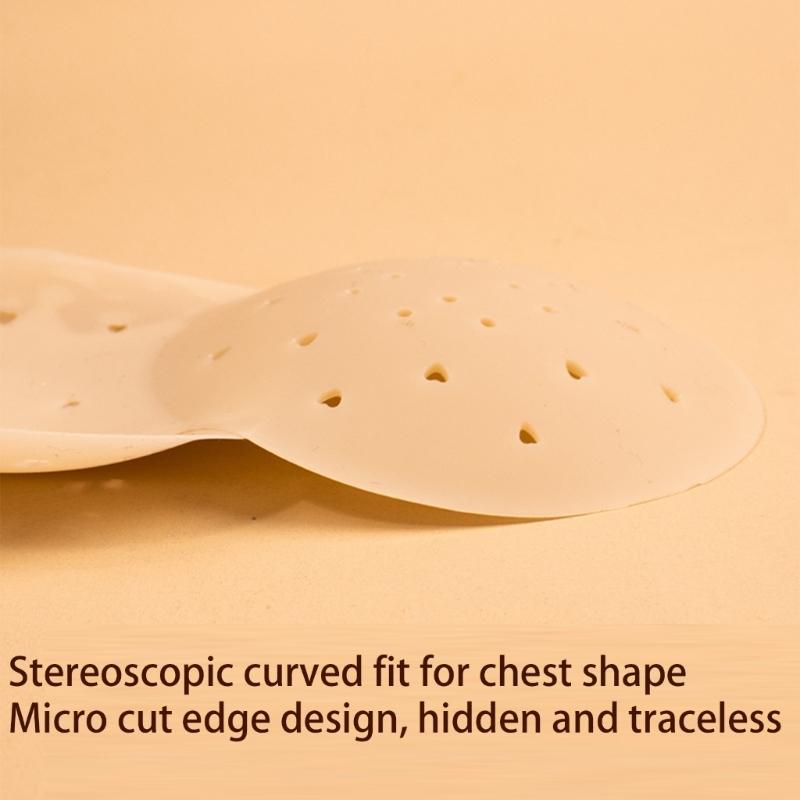 Breathable Silicone Nipple Cover Self Adhesive Bras Invisible Strapless Sticky Bras Breast Lift Pasties for Womens