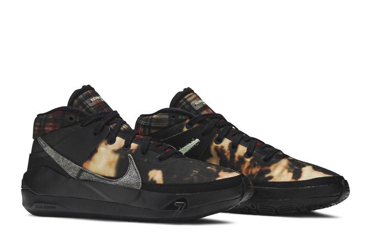 Men's Sneakers Nike KD 13 Bleach Plaid Black/Illusion Green/Vapor Green/White Onyx