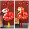 Tassels Snake Mascot Hangings Flower 2025 New Year Toys Lovely Snake Dolls Pendant  Students