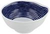 Hasami Ware Indigo Aidama Bowl with Indigo Dyed 32548 Handle, Koma-suji Pattern,