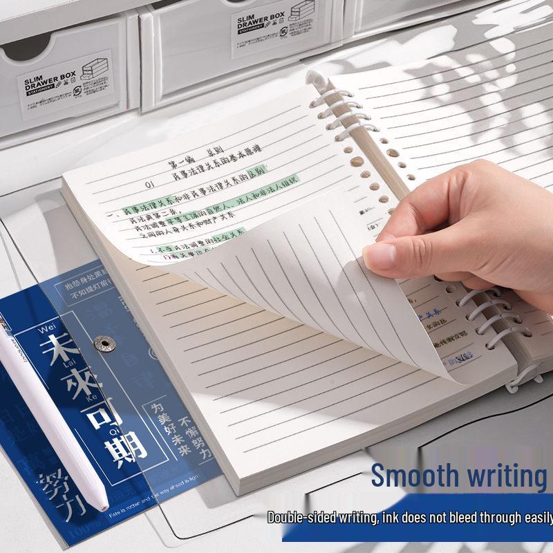 B5 Transparenter Ringbuch-Notizblock mit inspirierenden Zitaten - Weiche PVC-Hülle & Herausnehmbare linierte Seiten