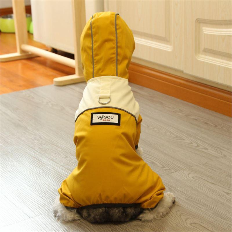 4-Leg Dog Raincoat Waterproof UV Protection Pet Rain Jacket Small To Large Breeds Use