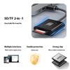 Type-C 2 in 1 Card Reader for TF/SD Cards Support Up to 2TB Compatible with Windows/MAC OS/Linux/Android