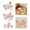 Dollhouse Furniture Set Hobby Crafts,Pretend Play Toy,Miniature Sofa Tea Table Toys for Girls