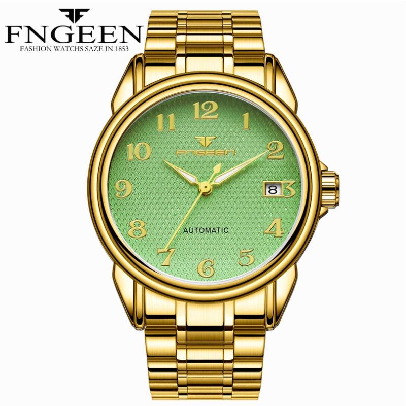 Top brand mechanical watch old man luminous waterproof digital steel belt automatic mechanical watch