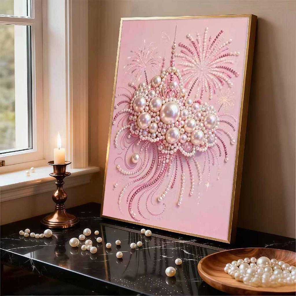 Pearl Fireworks DIY Diamond Art Kits 15.7x19.6inch Gem Art Diamond Painting Kits Without Frame for Adults Gift Idea Home Wall Decor