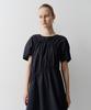 Ia Slope Shirring Dress (Navy)