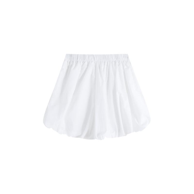 White bud pants skirt women's summer thin new high-waisted casual tutu skirt pants wide-leg lantern shorts