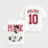 2026 Pulisic America No10 Football Tshirt Unisex Unisex Summer 100 Cotton Clothing Oversize Short Sleeved Top Streetwear Unisex
