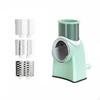 Drum Grater Slicer Interchangeable Grating Plates Hand Crank Vegetable Shredder Suction Cup Base