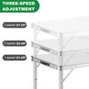 Small Foldable Table Lightweight Folding Table with Handle Folding Aluminum Camp Table for Indoor Outdoor Patio Backyard Parties