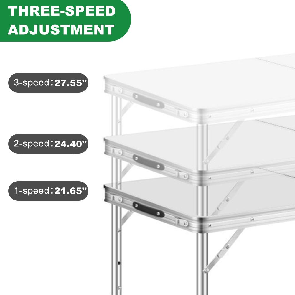 Small Foldable Table Lightweight Folding Table with Handle Folding Aluminum Camp Table for Indoor Outdoor Patio Backyard Parties