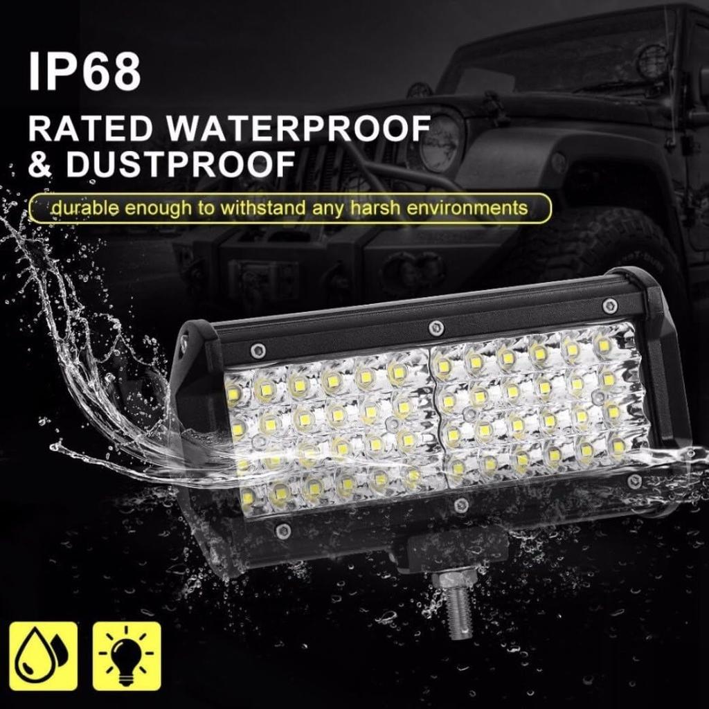 Kanoan LED Work Set of Deck Boat Snow Large Light Truck Flexible Energy Compatible with Various Work Headlight Light, 144W, 2, Floodlight, Light,