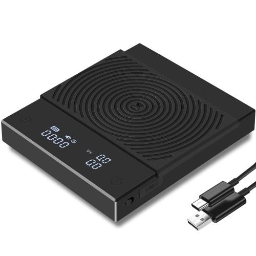 TIMEMORE Black Mirror Basic 2.0 Drip Scale, Digital Coffee Scale, Kitchen Scale, High-Precision Weighing Scale with Timer and Weighing Functions, LED