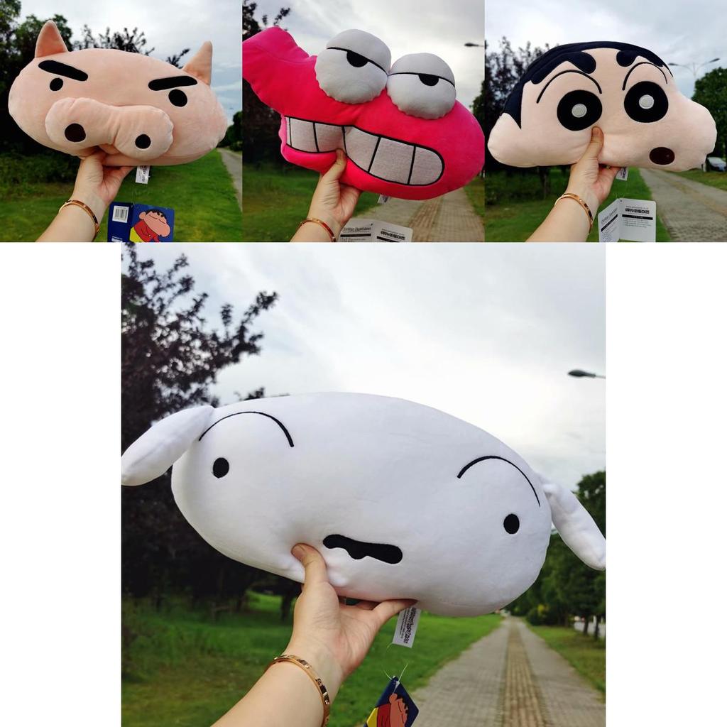Crayon Shinchan Plush Car Headrest Pillow With Pp Cotton For Vehicle Seat Decor Special Characters Included