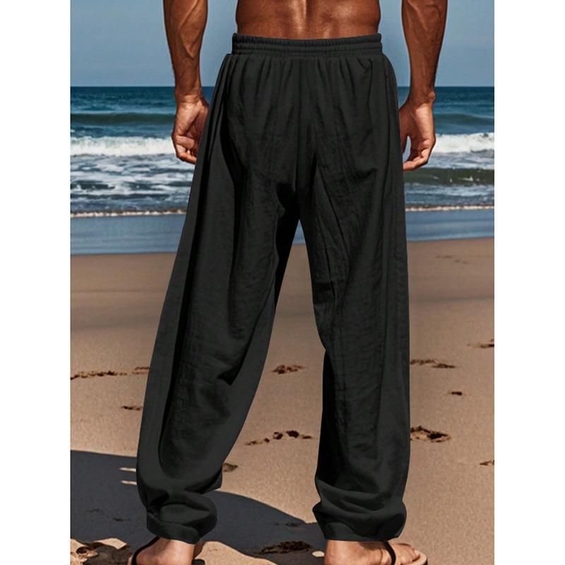Men Loose Breathable Casual Hip Hop Straight Long Cargo Pants
