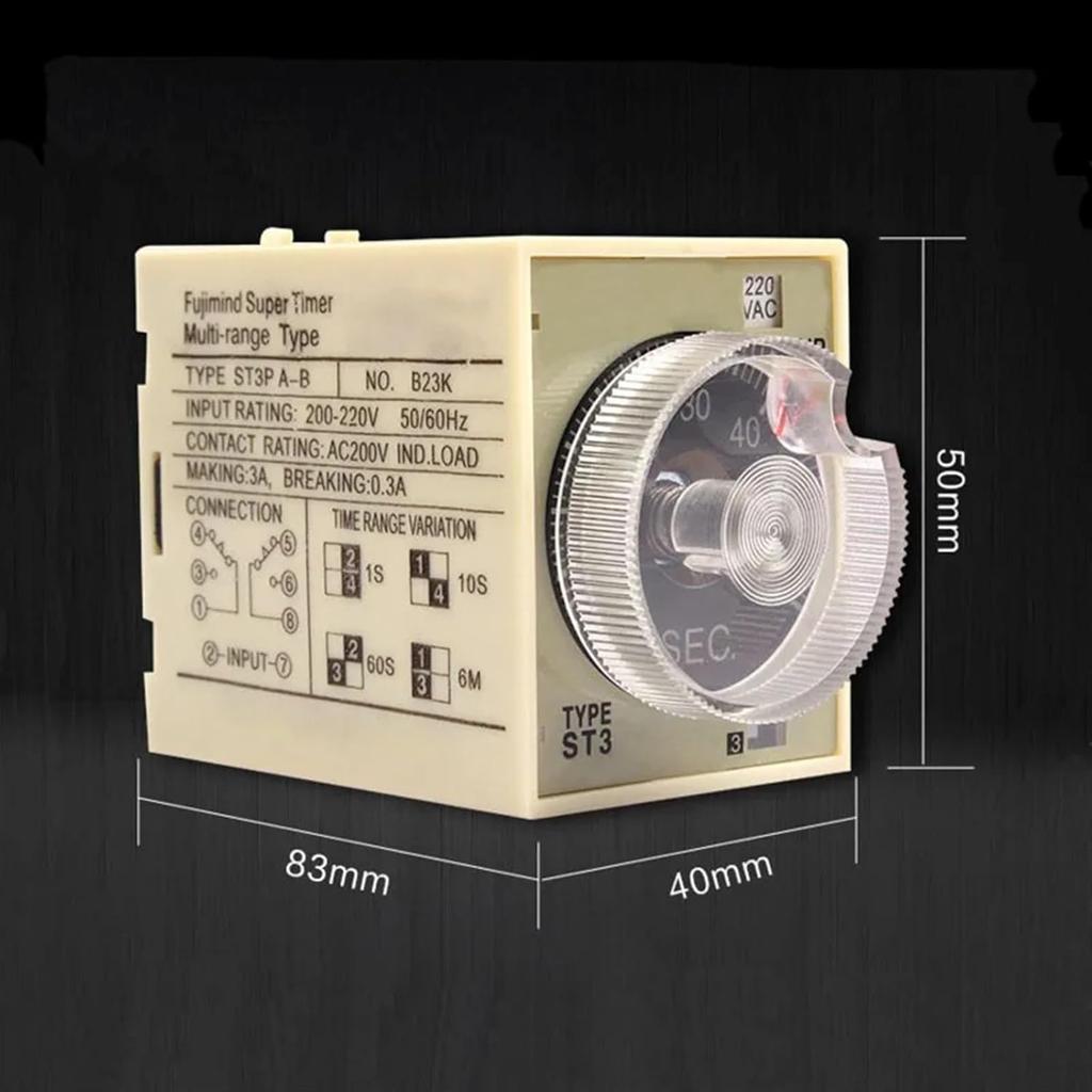 AC 220V Delay Timer Time Relay JSZ3A-B A C D 220V 24V 10S 60S Minute with Base(220V)