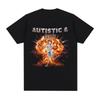 Tricouri cu schelet exploziv autist și gay Meme amuzante despre autism Îmbrăcăminte pentru bărbați Tricou vintage cu mânecă scurtă Bumbac Tricou de vară T Shi...