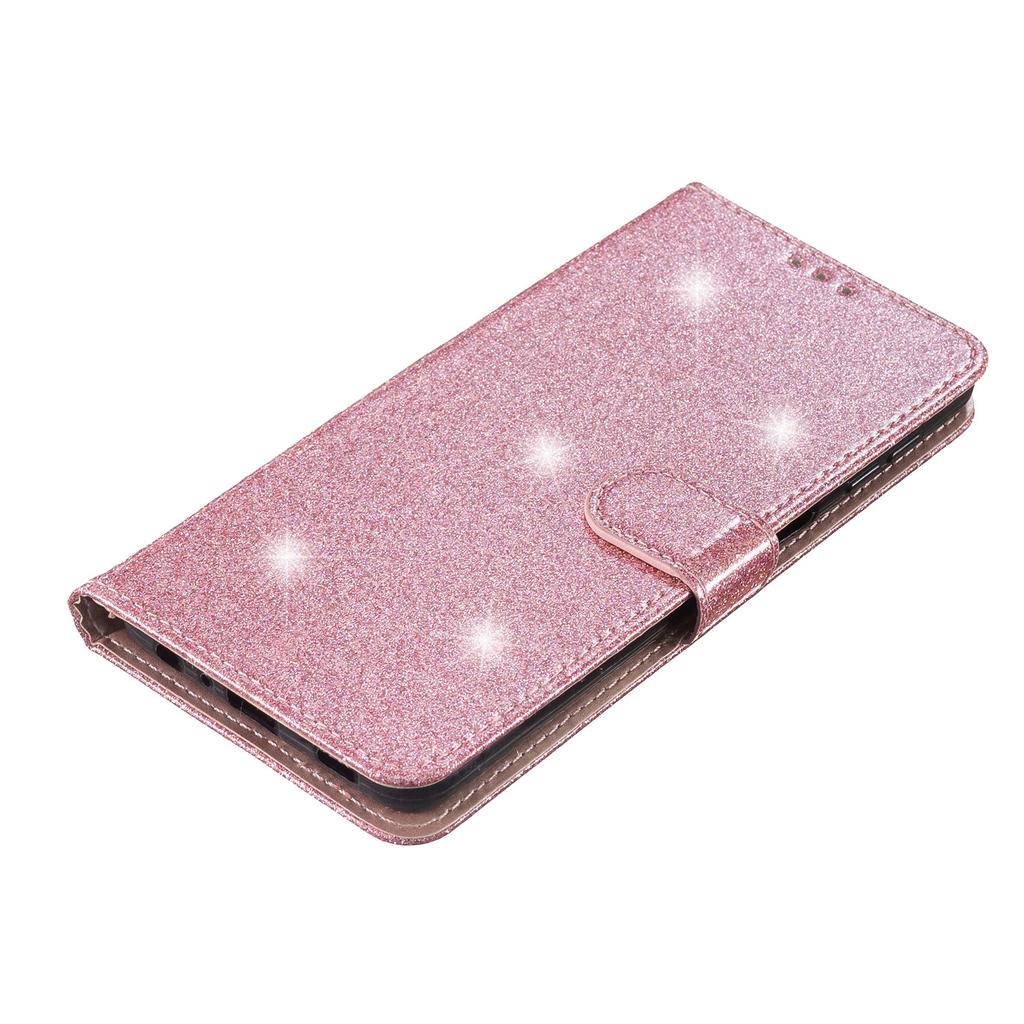 For Samsung Galaxy A34 5G Glittery PU Leather Fully Wrapped Case Folio Flip Wallet Stand Phone Cover
