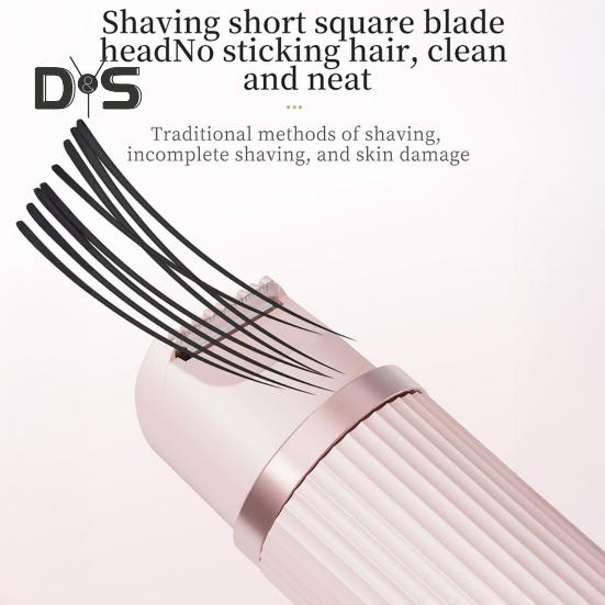 Elektrischer Rasierer für Damen, Doppelköpfe, wiederaufladbar, USB, wasserdicht, tragbar, für Gesicht, Körper, Bikinizone, Arm und Bein, Haarentfernung, Epilierer, Rasierer